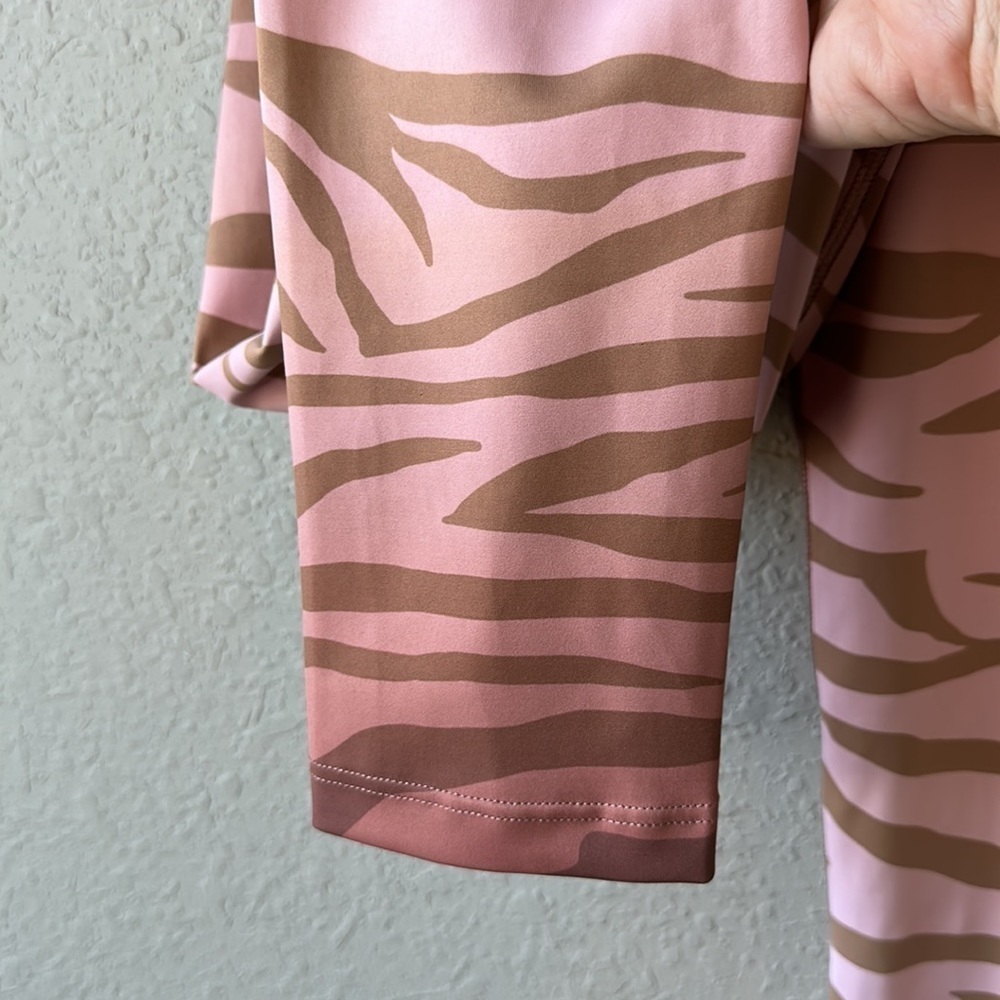 Beach Riot Pink and Brown Zebra Leggings - Picture 7 of 16